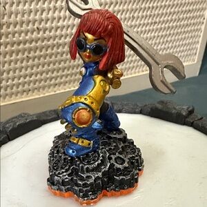 Nintendo Figurine with Red and Blue Accents